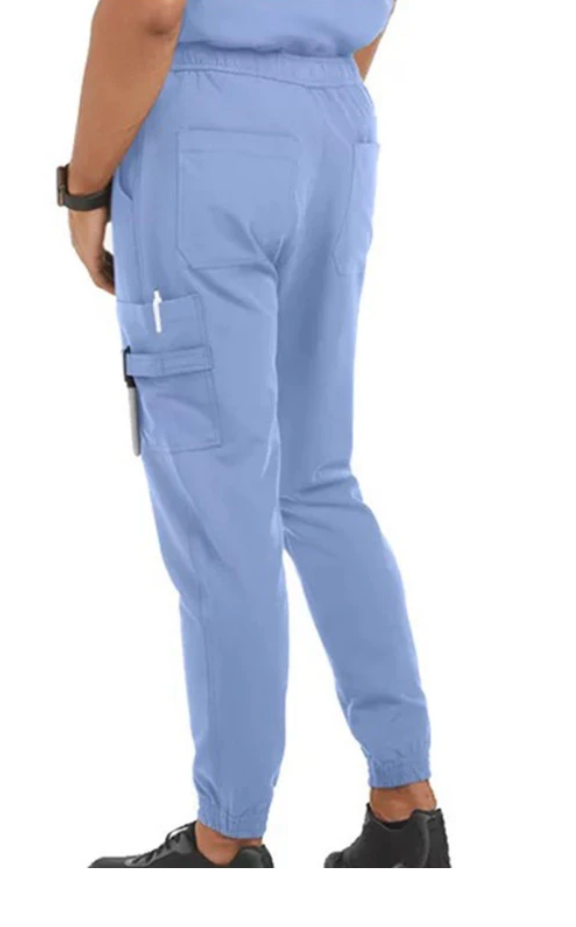 Men Half Button Top and Jogger Scrub Set